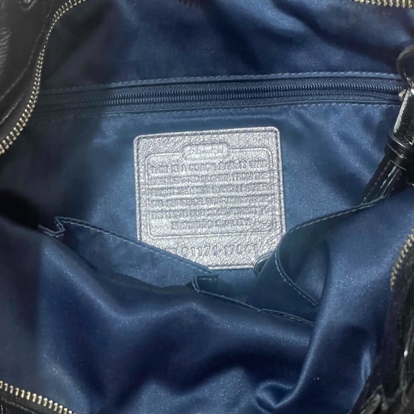 Coach - Black Audry Perforated Leather Shoulder Tote Purse Bag - Picture 6 of 8